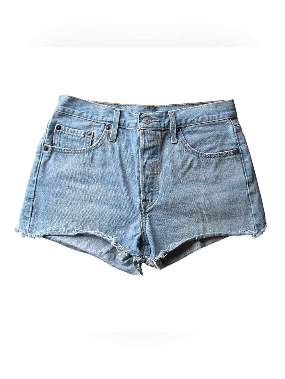 Levi’s 501 Original Denim Shorts 90s Casual Light Wash Women’s W28